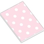 Polka Dots - White on Piggy Pink Large Memo Pads