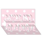 Polka Dots - White on Piggy Pink Congrats Graduate 3D Greeting Card (8x4)