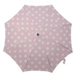 Polka Dots - White on Piggy Pink Hook Handle Umbrella (Small)