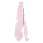 Polka Dots - White on Piggy Pink Necktie (Two Side)