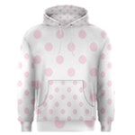 Polka Dots - Piggy Pink on White Men s Pullover Hoodie