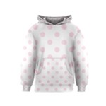 Polka Dots - Piggy Pink on White Kid s Pullover Hoodie