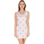 Polka Dots - Piggy Pink on White Bodycon Dress