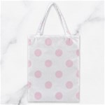 Polka Dots - Piggy Pink on White Classic Tote Bag