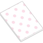 Polka Dots - Piggy Pink on White Large Memo Pads