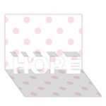 Polka Dots - Piggy Pink on White HOPE 3D Greeting Card (7x5)