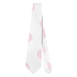 Polka Dots - Piggy Pink on White Necktie (Two Side)