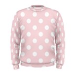 Polka Dots - White on Pale Pink Men s Sweatshirt