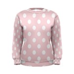 Polka Dots - White on Pale Pink Women s Sweatshirt