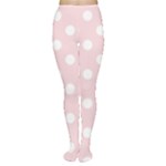 Polka Dots - White on Pale Pink Women s Tights