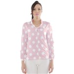 Polka Dots - White on Pale Pink Wind Breaker (Women)