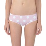 Polka Dots - White on Pale Pink Classic Bikini Bottoms