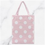 Polka Dots - White on Pale Pink Classic Tote Bag