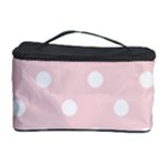 Polka Dots - White on Pale Pink Cosmetic Storage Case