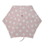 Polka Dots - White on Pale Pink Mini Umbrella
