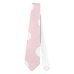 Polka Dots - White on Pale Pink Necktie (One Side)
