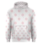 Polka Dots - Pale Pink on White Men s Pullover Hoodie