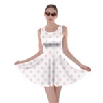 Polka Dots - Pale Pink on White Skater Dress