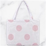 Polka Dots - Pale Pink on White Mini Tote Bag