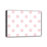 Polka Dots - Pale Pink on White Mini Canvas 7  x 5  (Stretched)