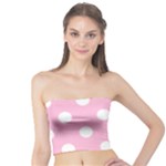 Polka Dots - White on Cotton Candy Pink Tube Top