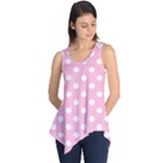Polka Dots - White on Cotton Candy Pink Sleeveless Tunic