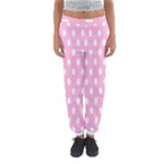 Polka Dots - White on Cotton Candy Pink Women s Jogger Sweatpants