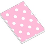 Polka Dots - White on Cotton Candy Pink Large Memo Pads