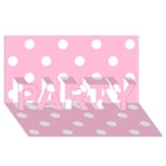 Polka Dots - White on Cotton Candy Pink PARTY 3D Greeting Card (8x4)