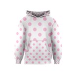 Polka Dots - Cotton Candy Pink on White Kid s Pullover Hoodie