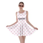 Polka Dots - Cotton Candy Pink on White Skater Dress