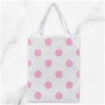 Polka Dots - Cotton Candy Pink on White Classic Tote Bag