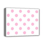 Polka Dots - Cotton Candy Pink on White Deluxe Canvas 14  x 11  (Stretched)