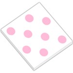 Polka Dots - Cotton Candy Pink on White Small Memo Pads