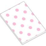 Polka Dots - Cotton Candy Pink on White Large Memo Pads
