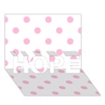 Polka Dots - Cotton Candy Pink on White HOPE 3D Greeting Card (7x5)