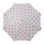Polka Dots - Cotton Candy Pink on White Golf Umbrella