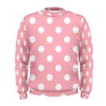 Polka Dots - White on Light Pink Men s Sweatshirt