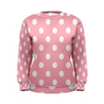 Polka Dots - White on Light Pink Women s Sweatshirt
