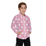 Polka Dots - White on Light Pink Wind Breaker (Kids)