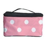 Polka Dots - White on Light Pink Cosmetic Storage Case