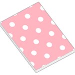 Polka Dots - White on Light Pink Large Memo Pads