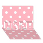 Polka Dots - White on Light Pink HOPE 3D Greeting Card (7x5)