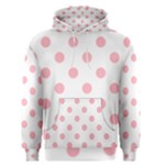 Polka Dots - Light Pink on White Men s Pullover Hoodie
