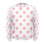 Polka Dots - Light Pink on White Men s Sweatshirt