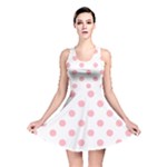 Polka Dots - Light Pink on White Reversible Skater Dress