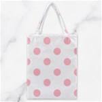 Polka Dots - Light Pink on White Classic Tote Bag