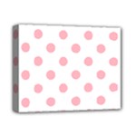 Polka Dots - Light Pink on White Deluxe Canvas 14  x 11  (Stretched)