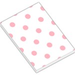 Polka Dots - Light Pink on White Large Memo Pads