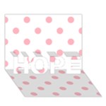 Polka Dots - Light Pink on White HOPE 3D Greeting Card (7x5)